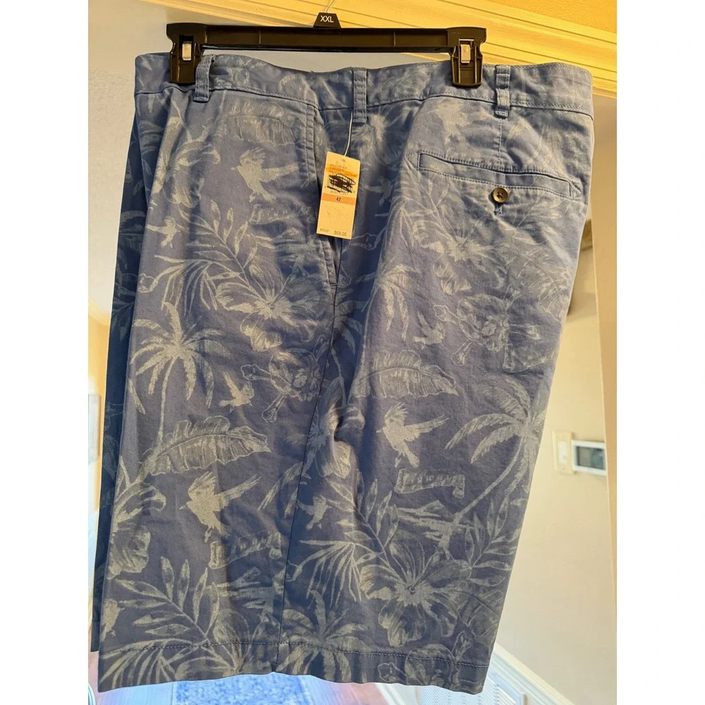 IZOD Saltwater Mens 42x9.5 Sandbar Printed Short Classic Fit Bright Cobalt